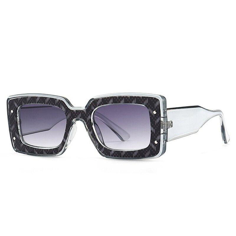 SO & EI ретро квадратные женские роскошные солнцезащитные очки брендовые дизайнерские модные двойные цветные оттенки UV400 мужские винтажные солнцезащитные очки с заклепками