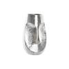 Vase Décoratif - Design - Argenté - Aluminium - 31 Cm - Visage Abstrait