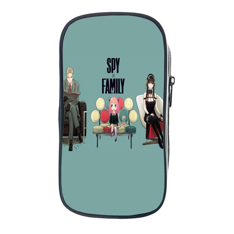 Семейный портативный пенал Spy X с героями мультфильмов Anya Forger, детская канцелярская сумка, большая вместительная сумка для хранения, школьная сумка-карандаш