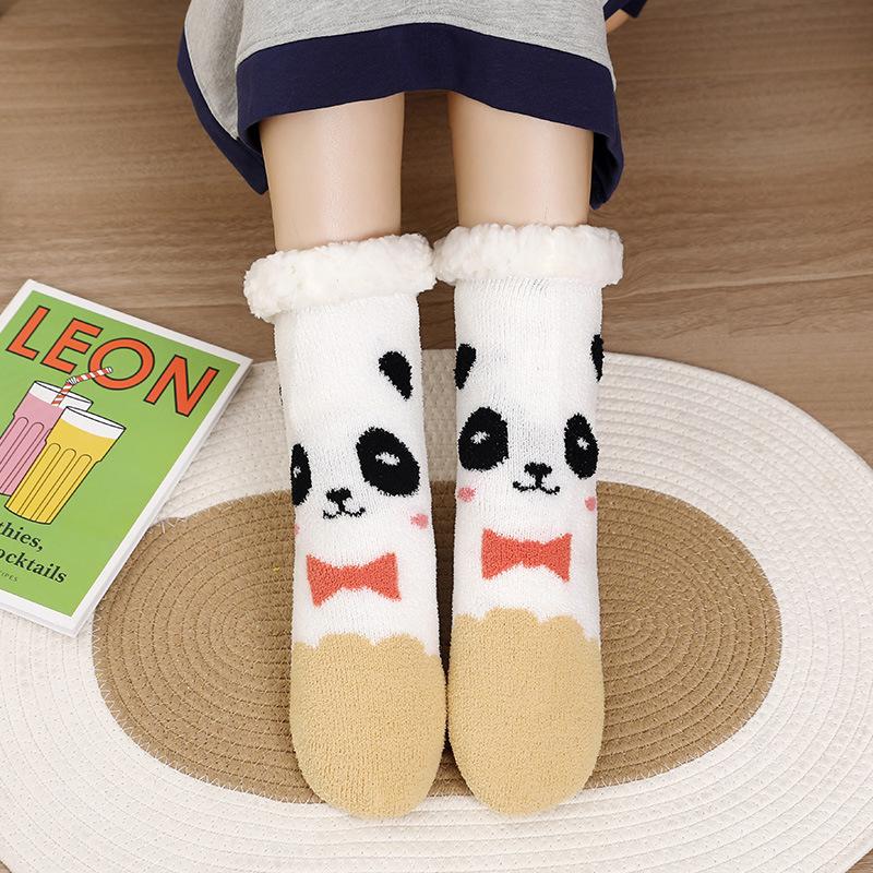 Толстые и фланелевые, носки для мужчин, теплые носки, противоскользящие чехлы для пола и защиты ног, женские носки