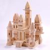 Children's Log Color Castle Building Block Stack High Build Toy Scene Shape Cognitive Educational Toy Wooden