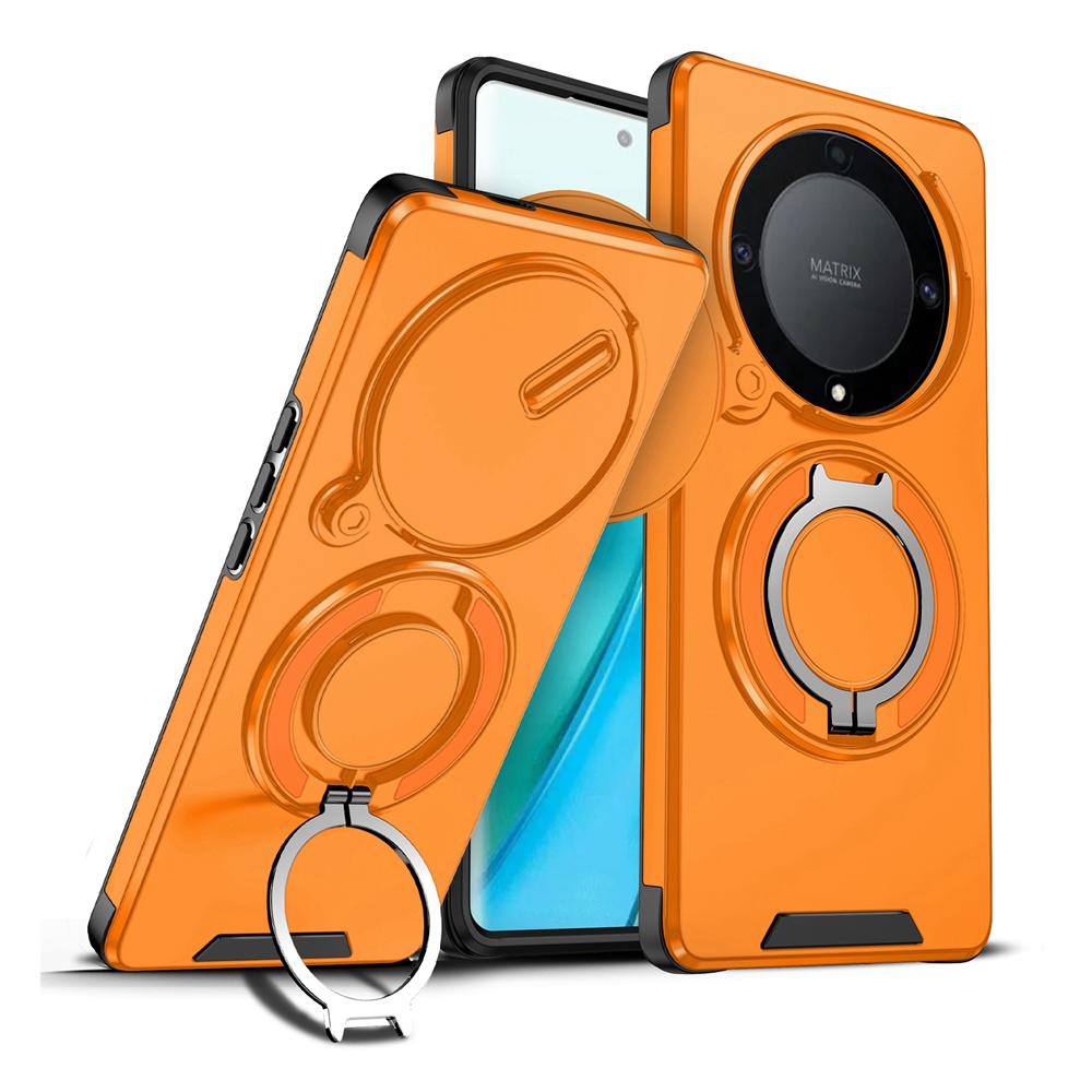 KEYSION Чехол для телефона с кольцом-подставкой 360° для Honor X9b 5G X9A, сдвижная защита камеры, магнитная противоударная крышка для Magic 5 6 Lite 5G