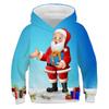 Children's Hoodie Cute Cartoon Christmas Tree Santa Claus Pattern Fun Kids Spring Autumn Hooded Coat Casual Long Sleeve Clothes