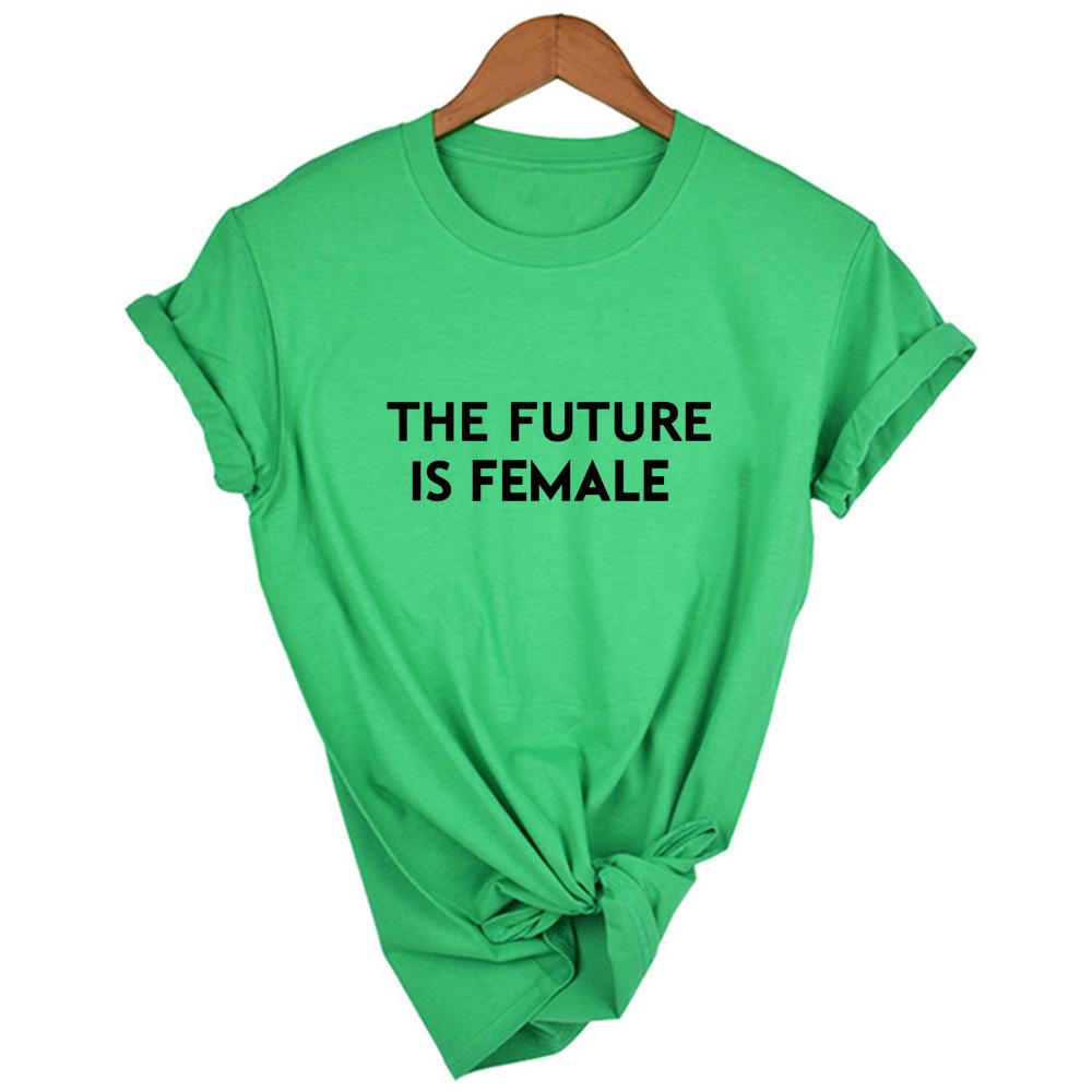 The Future Is Female Print Women Tshirt Summer Casual T Shirt For Lady Girl Top Tee
