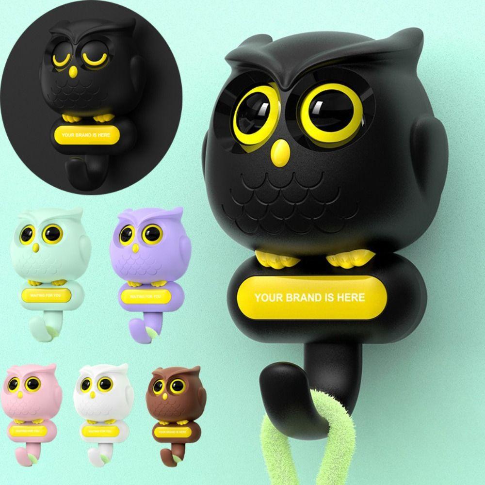 Free Punching Animals Wall Hanging Hook Home Decoration Storage Rack New Owl Blink Hook