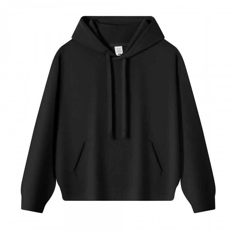 Oversized Heavyweight 350g Cotton Hoodie Men Women Casual Streetwear Pullover Sweatshirt