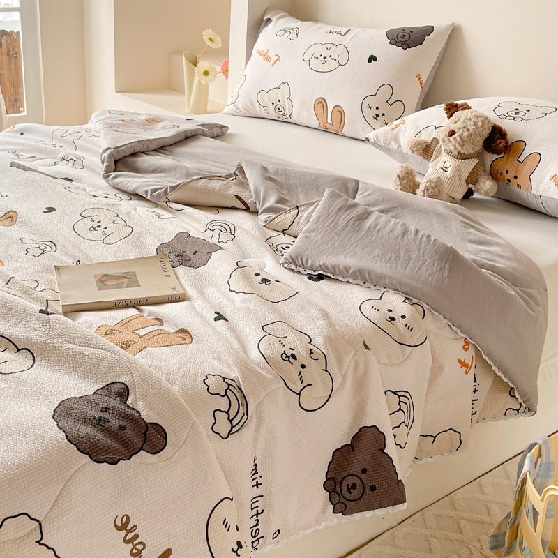 Summer Cool Comforter Quilt Super Soft Lightweight Blanket Smooth Air Condition Quilt Bedspread King Size Couple Bed Duvets