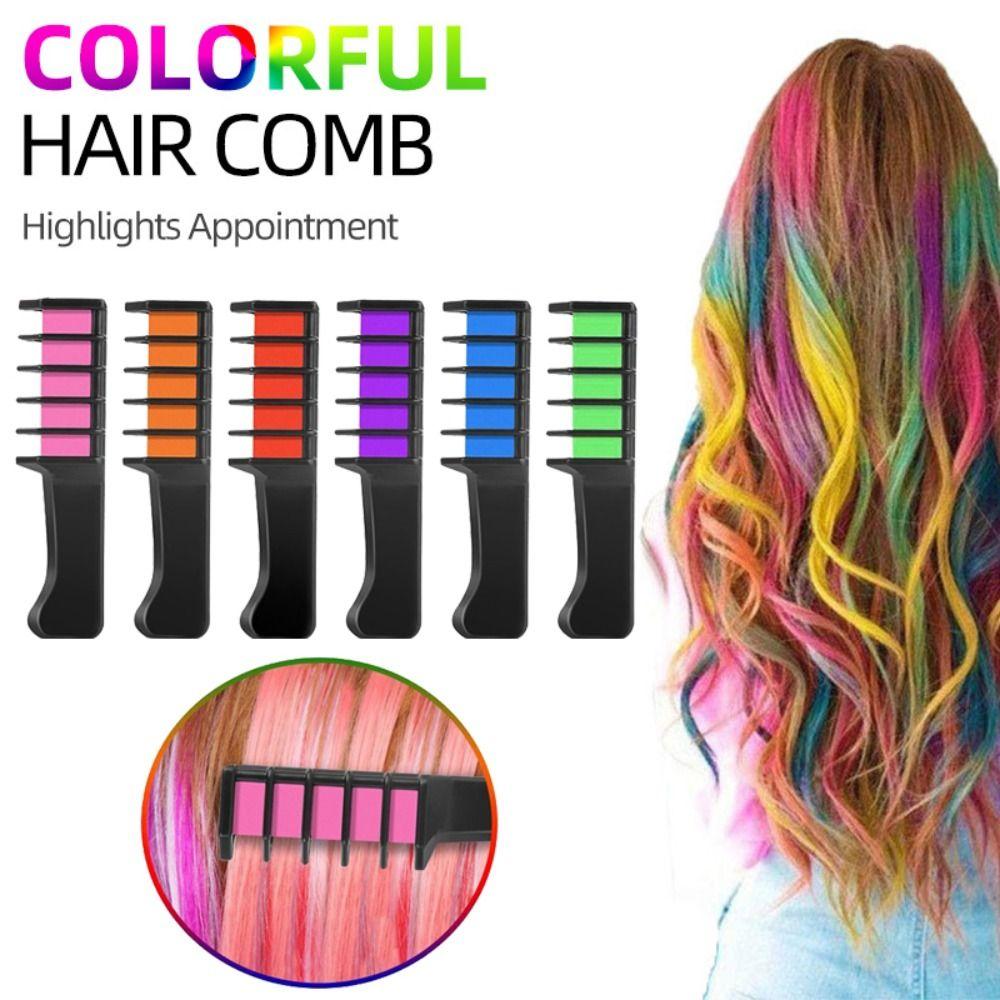 Temporary Hair Chalk Comb Disposable Hair Dye Marker DIY Hair Color Hair Color Dye Women Girls