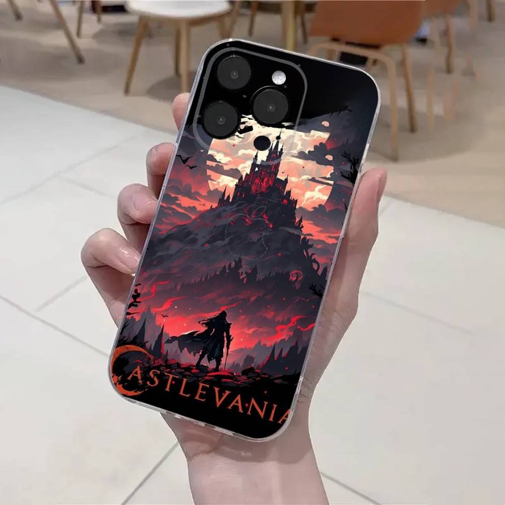 C- Castlevania Чехол для телефона для iPhone 16,15,14,13,12,11 Plus,Pro,Max,XR,XS,X,7,8 Plus,SE,Mini Прозрачный Мягкий Чехол