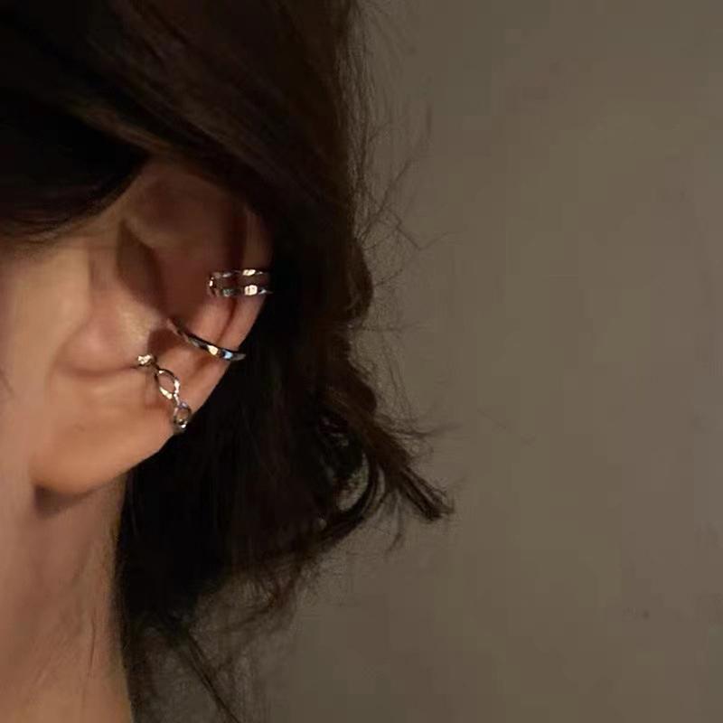 3 шт./компл. серьги-клипсы для женщин, унисекс, минималистичные модные серьги-кольца для хряща, наборы сережек-манжет, поддельные серьги-клипсы для пирсинга