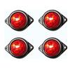 Комплект из 4 светодиодных габаритных боковых фонарей, 24 В, красные габаритные огни для универсального применения, идеально подходят для лодочных прицепов, грузовиков, автодомов и морского использования