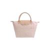 Сумка Le Pliage Green из канваса с кожаными деталями, форма 'пельмень', на одно плечо, маленькая, женская, цвет вишневый цвет