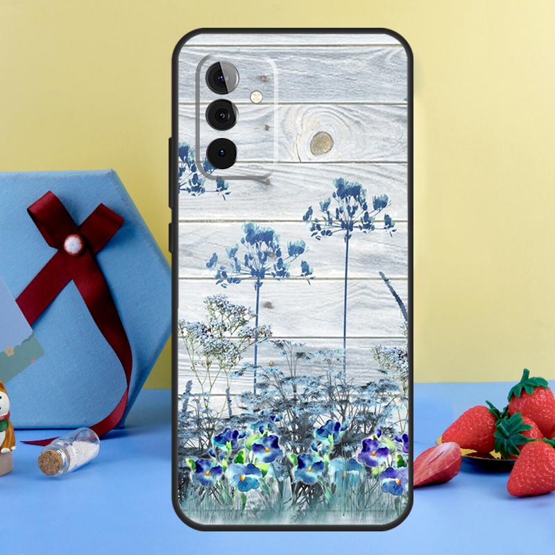 Western Rustic Barn Wood Lace Case For Samsung Galaxy A13 A33 A53 A16 A17 A54 A34 A14 A15 A35 A55 A52 A12 A32 A26 A36 A56