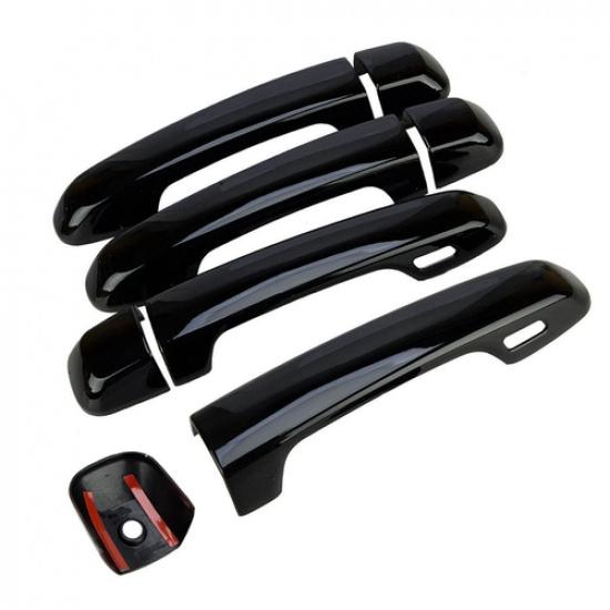 For Lexus GX460 2010- Door Handle Cover Gloss Black Trim w/ Smart