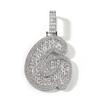 THE BLING KING Big BaguetteCZ Single Letter Pendant Initial Letter A-Z Iced Out Cubic Zirconia Charm Necklace Hiphop Jewelry