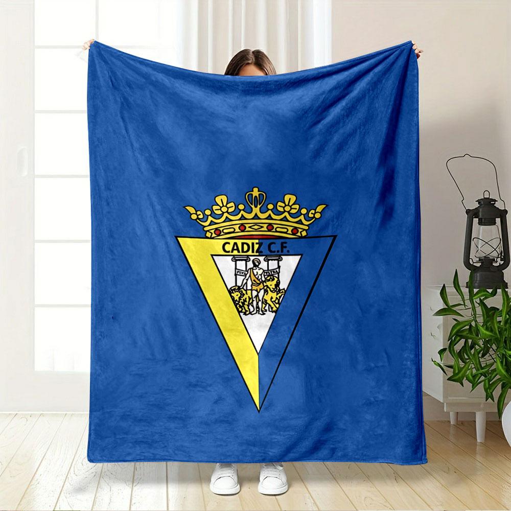 Cadiz C.F. Blue Blanket for all seasons blanket lunch break throw gift