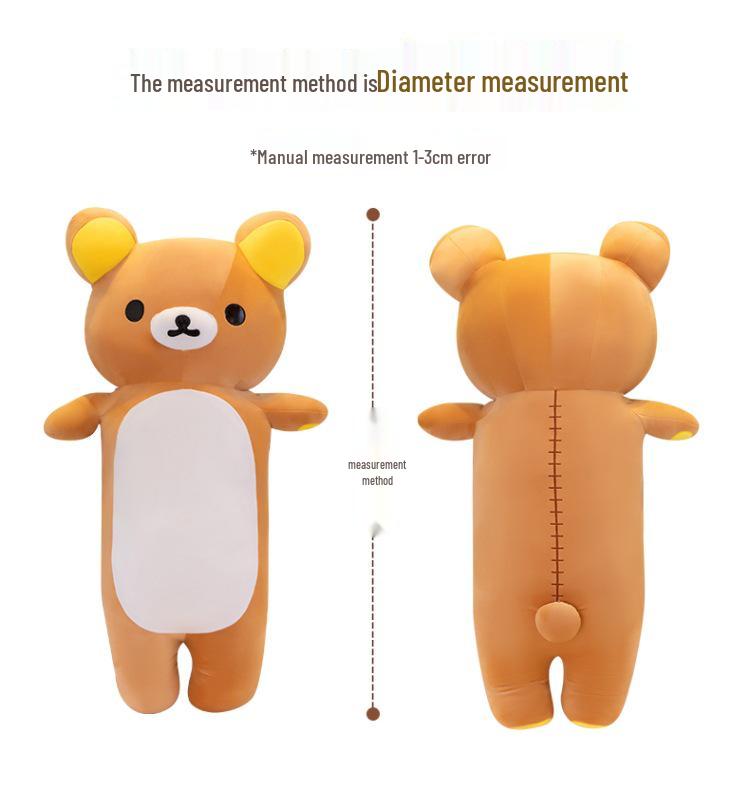 Rilakkuma Long Plush Pillow: Cute Bear Doll Bed Back Cushion Gift