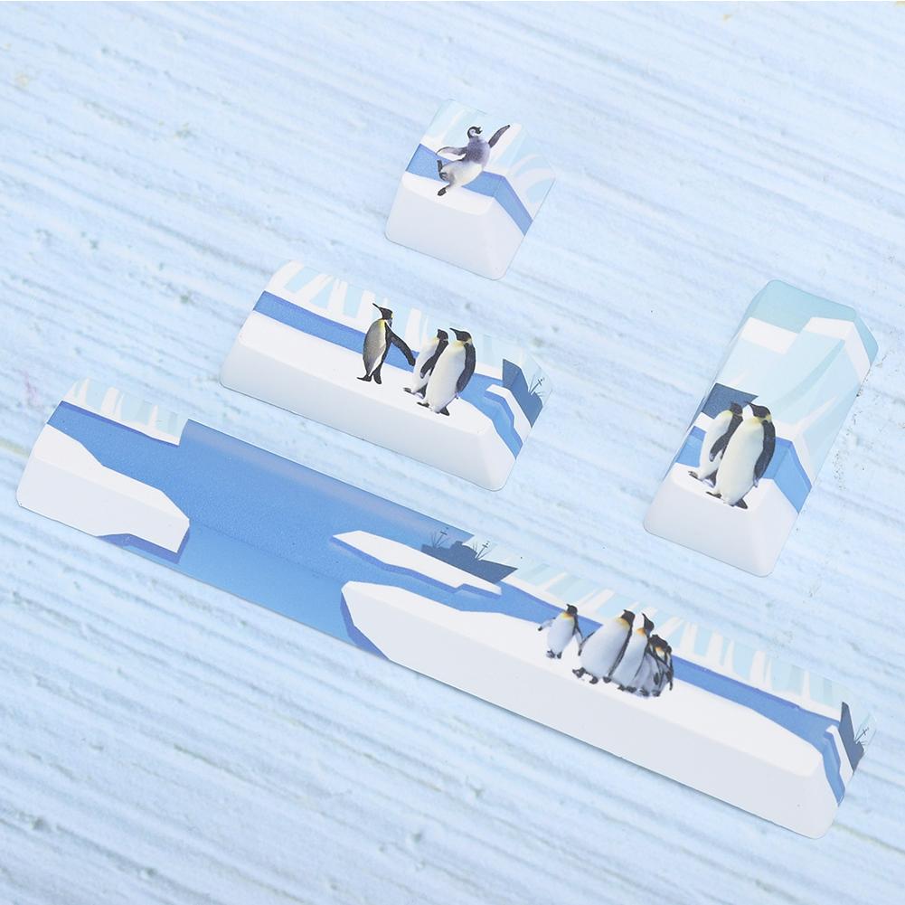 Набор колпачков для клавиш с узором пингвинов, колпачок клавиши Enter для механической клавиатуры(Пингвины