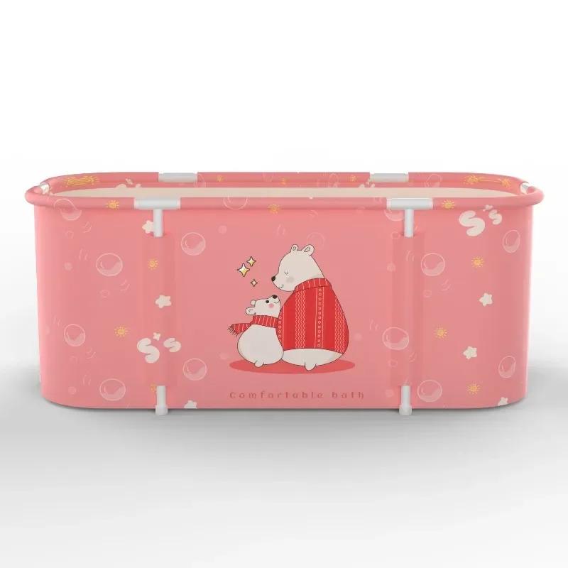 Складная ванна Бытовая ванна большой вместимости Свободная установка Экономия места Ванная комната Изоляция Толстая и подогреваемая ванна