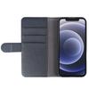 For iPhone 12 Phone Cases Genuine Split Leather Wallet Mobile Cover Stand