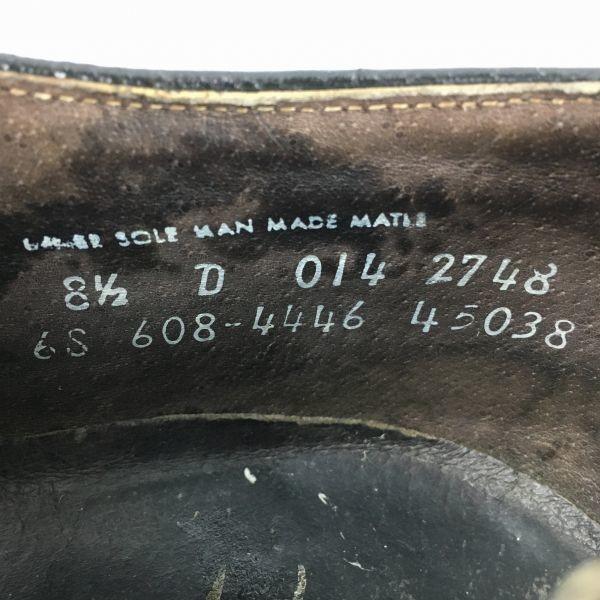 Rare Vintage Coburne Square Long Wingtip Shoes Burgundy Size 8.5D (26.0-26.5) Men's(USED)