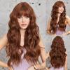 Длинные объемные волнистые синтетические парики, черный, фиолетовый, розовый, омбре, светло-персиковый розовый парик для женщин, повседневная вечеринка, косплей, термостойкий