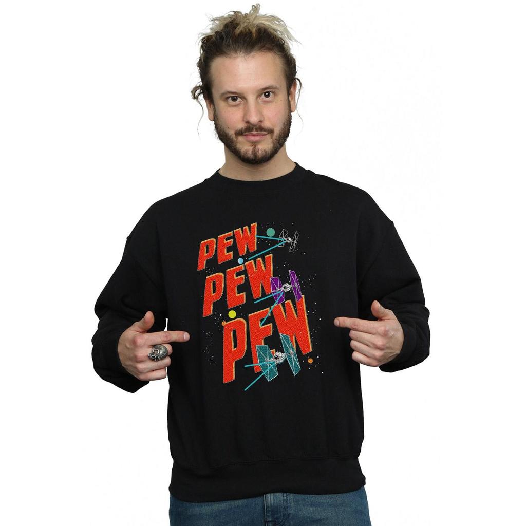 STAR WARS Mens Tie Fighters Pew Pew Sweatshirt