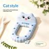 Cartoon EVA Warm Toilet Seat Cover Soft Washable Toilet Mat with Backrest Built-in Aromatherapy Pod for Family Bathroom Use
