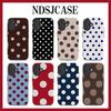 Крутой Классический Чехол для Телефона в Горошек для iPhone 17 16 15 14 13 12 11 X XS XR Air Pro Max Plus Роскошная Двухслойная Задняя Крышка