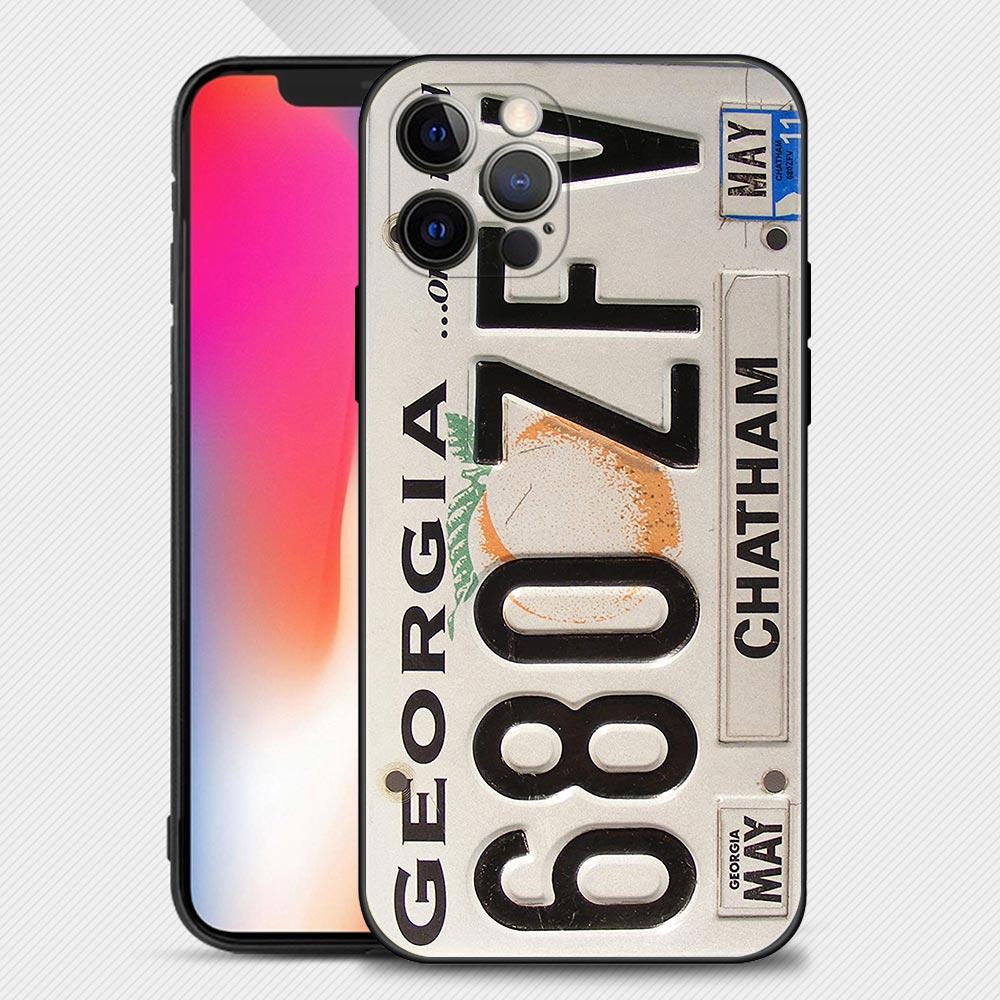 Ретро забавный номерной знак автомобиля чехол для Apple iPhone 15 14 13 12 11 Pro Mini XS Max XR X 7 8 Shell Capa