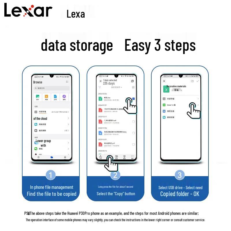 Lexar USB 3.2 Type-C флеш-накопитель D400 с двойным интерфейсом