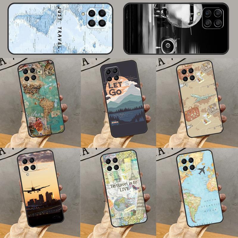 Карта мира Путешествия Для Samsung Galaxy M12 M16 M34 M11 M35 M21 M06 M33 M13 M53 M31 M55 M15 M14 M54 M32 M52 Чехол