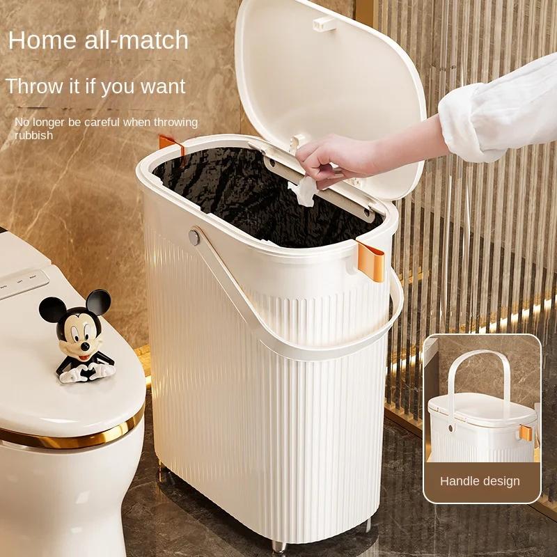 Мусорное ведро для домашнего туалета большой емкости с крышкой для туалета ведро для интернет-знаменитостей в стиле минимализма Gap Dedicated Jar Put Fiber Drum