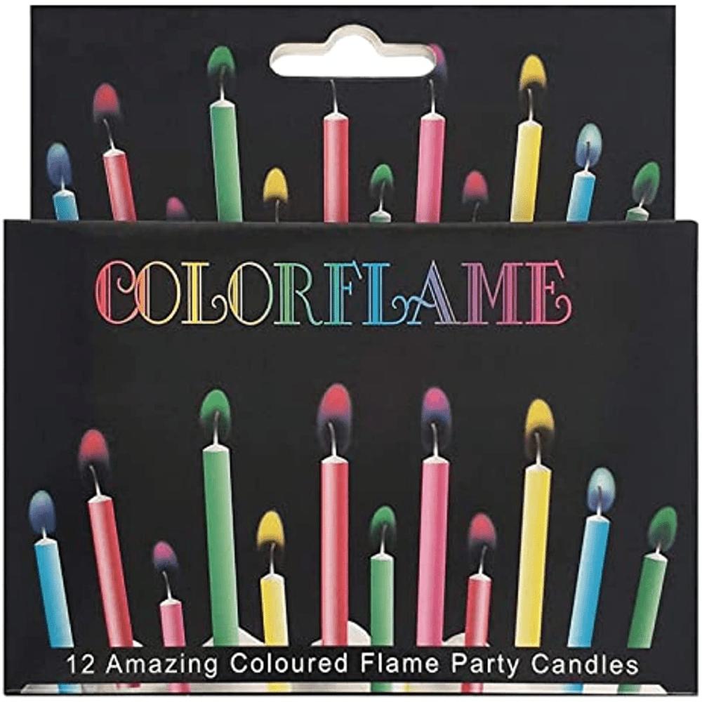 Birthday Cake Candles Happy Birthday Candles Colorful Candle Holders Included (Colorful, 6/12)