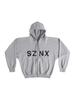 Kanye Kan Ye Shanghai Concert SZNX Heather Grey Unisex Zip-Up Hoodie Sweatshirt