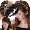 Ruched Texture Wrapping Ribbon Headband Wavy Shape Satin Headband  Face Wash Routine