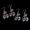 Skull Cherry Dangle Earrings Edgy Jewelry Gothic Skeleton Pendant Earring Hip Hop Jewelry for Women Girl Halloween Decor