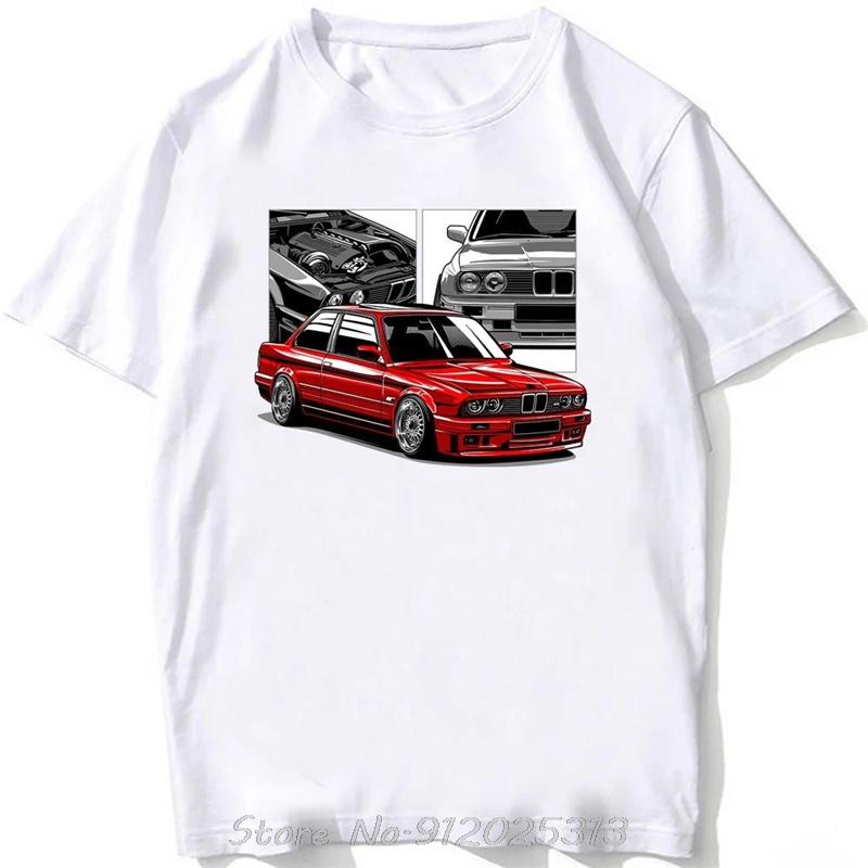 Oversized tshirt Retro Germany EUDM - E34 M5 Tshirts Old Legend E30 M3 Classic Car T-Shirt Boy Casual Tops White Graphic tshirt