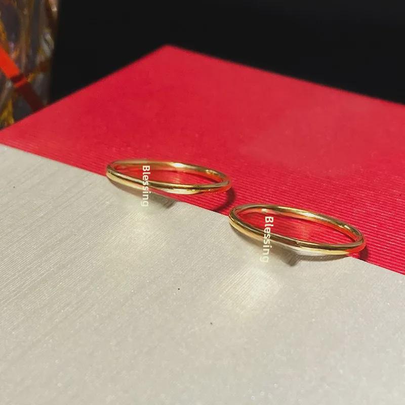 Кольцо-благословение из 18-каратного золота - титановая сталь, без выцветания, в стиле ретро, хит продаж среди женских украшений 2021 года