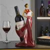 Red Wine Rack with Artistic Dancer Design - Resin Decor for Home or Restaurant