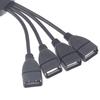 1 шт. Удлинительный кабель USB 2.0 для передачи данных 1 штекер на 4 гнезда USB-хаб Разветвитель Удлинительный кабель Розетка адаптера питания