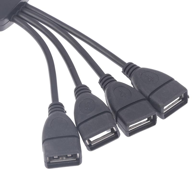 1 шт. Удлинительный кабель USB 2.0 для передачи данных 1 штекер на 4 гнезда USB-хаб Разветвитель Удлинительный кабель Розетка адаптера питания