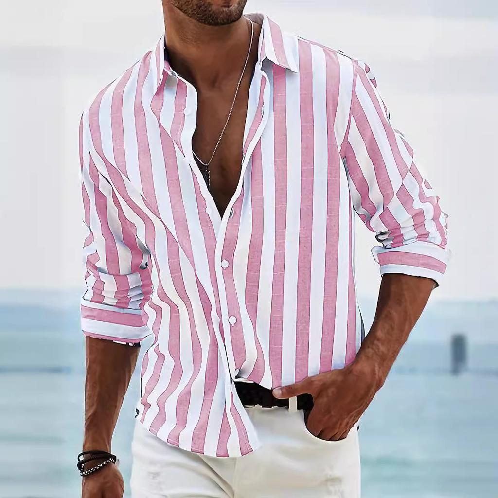 Men's Casual Beach Long Sleeved Shirt