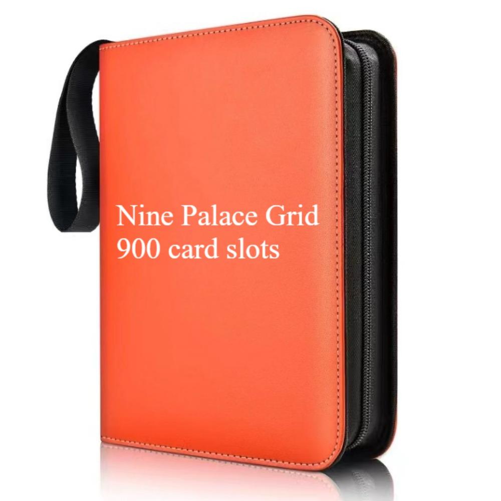 Картонная книга на молнии, 4/9 отделений, книжка с игровыми картами, упаковка для коллекционных игр