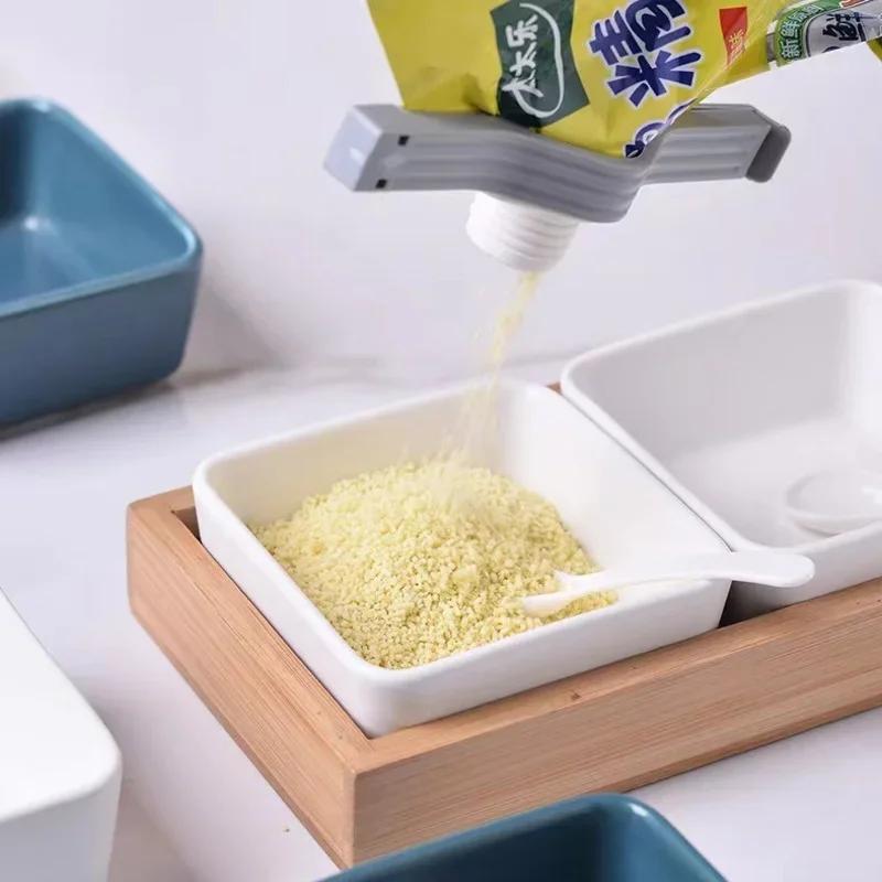 Screw Cap Sealing Clip Seasoning Bag Milk Powder Salt Bag Sealing Clip Snack Food Preservation Clip Gadget Kitchen Accessories