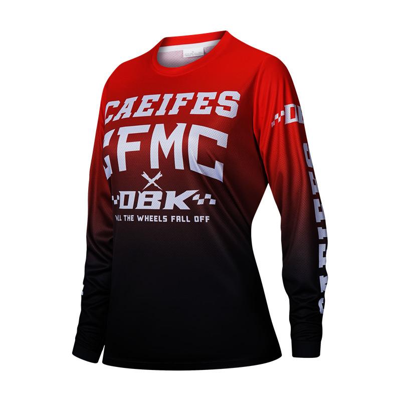Cross-border racing suits, motorcycle suits, downhill suits, tops, casual sports retro women's T-shirts, running and cycling, sun protection
