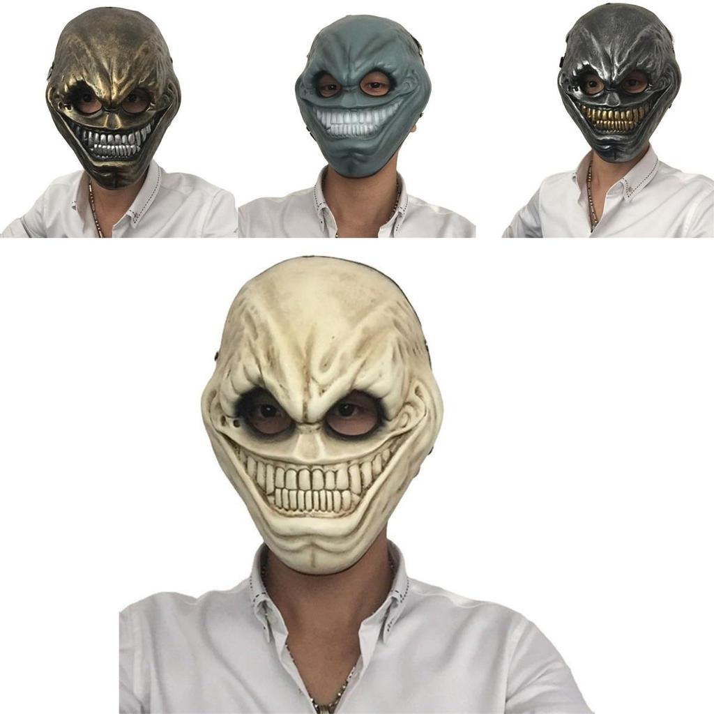 Уникальная маска из смолы серебряного, медного, синего и белого цветов для косплея и развлечений по игре Payday 2