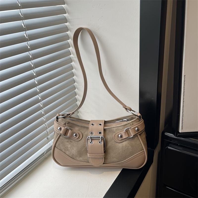 Hot Girl Motorcycle Studded Summer Niche Cute Women's Shoulder Bag/Shoulder Bag, Can Be Carried by Hand, Shoulder, or Crossbody (Two-Way)