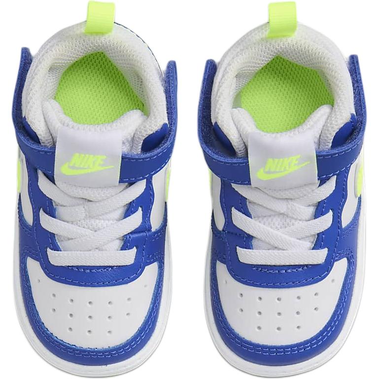 Nike Court Borough 2 Удобные Нескользящие Износостойкие Полуботинки для Малышей Сине-Белые Для Младенцев и Малышей HJ9281-488