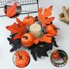 Halloween Black Leaves Desktop Table Simulated Maple Leaf Ornament Artificial Pumpkin Unique Party Decoration